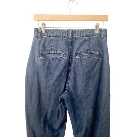 & Other Stories High Rise Flared Pintuck Jeans 100% Cotton Size 6 - Picture 5 of 9